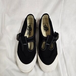 Vans Style 93 Mary Jane Black Canvas T-Strap Sneakers Women Shoes Lug Sole 8.5